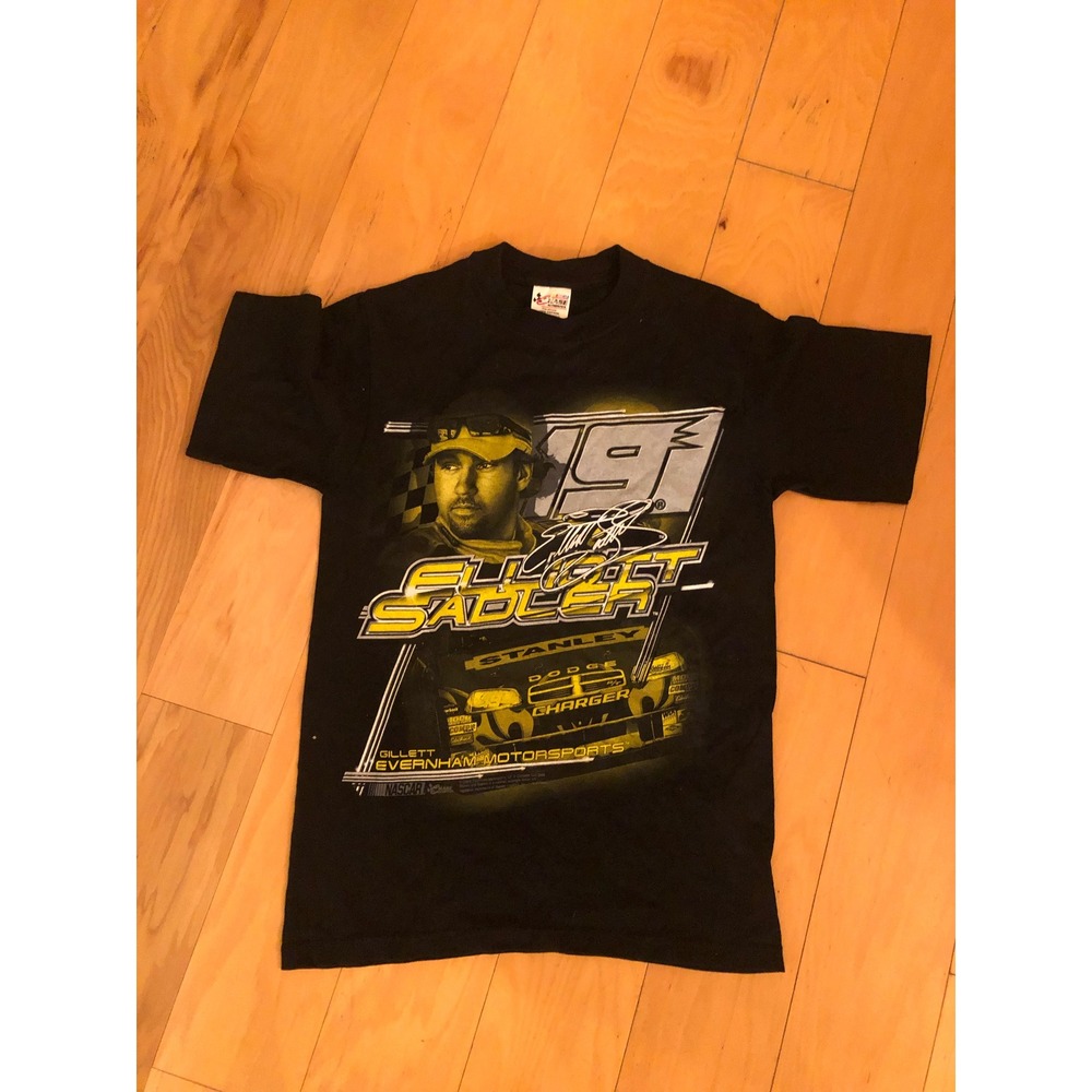 NASCAR Elliott Sadler 19 Chase Authentics Racing T-Shirt Black S Dodge Charger